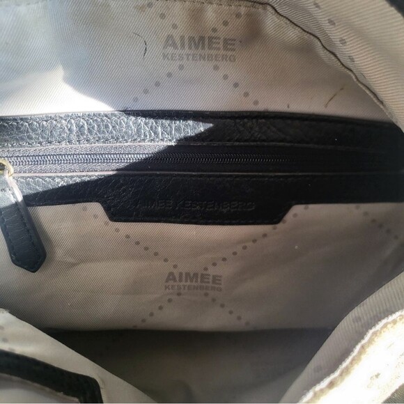 AIMEE KESTENBERG Python Snakeskin Prints Foldover Dual Pockets Shoulder Bag 12x9 - Picture 9 of 15